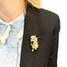 Broche Clip Boucheron "Fleurs", or jaune, émaux, diamants et saphirs. 58 Facettes 33915