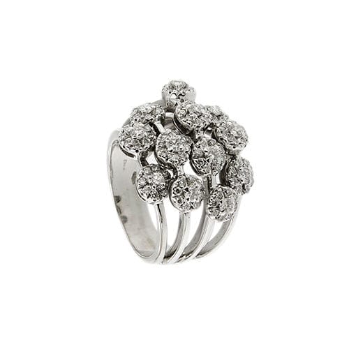 Bague Bague bouquet en or blanc avec diamants 58 Facettes 37456