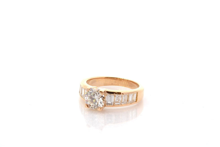 Bague 52 Bague diamant de 1,16cts J/VS1 en or 18k 58 Facettes 27411