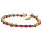 Bracelet Bracelet en or jaune avec diamants et rubis 58 Facettes G3886