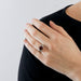 Bague 52 Bague style Art Déco or blanc, rubis et diamants 58 Facettes AB22