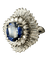 Bague 54 Bague Jupe avec saphir et diamants en baguette et brillant 58 Facettes