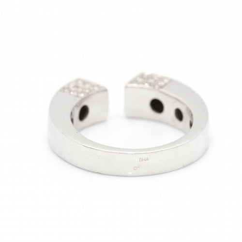 Bague 55 Bague Pavée CARRE en Or et Diamants 58 Facettes D360525FJ
