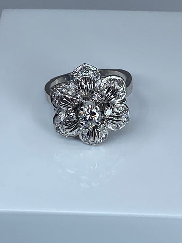 Bague 48 Bague Fleur Diamants 58 Facettes AB69