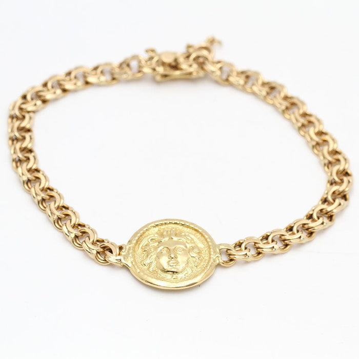 Bracelet Bracelet hongrois avec médaille d'or 58 Facettes E361409