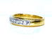 Bague 50 Demi alliance en or jaune et or blanc 18 carats et diamants 58 Facettes AB555