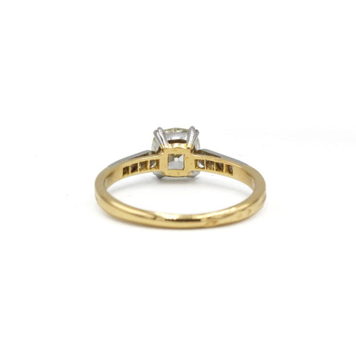 Bague 54 Solitaire ancien art deco, or 750 diamant 1.03 carats 58 Facettes 1291