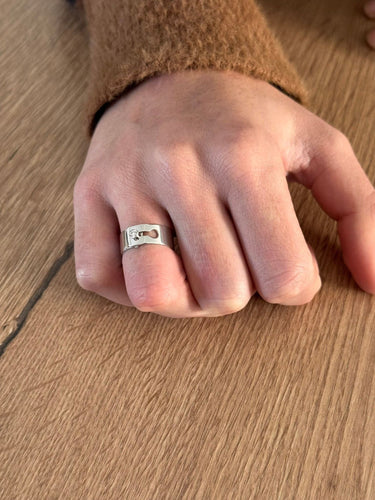 Bague 52 Dinh Van - Bague Serrure en or blanc et diamant 58 Facettes