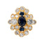 Bague 49 Bague Marquise Or jaune Saphir, Diamant 58 Facettes 2909881CN