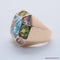 Bague 55.5 Bague Aigue Marine Péridot Améthyste - ref 4297 58 Facettes 4297