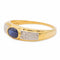 Bague Or jaune, Or blanc Saphir, Diamant