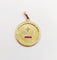 Pendentif Augis - Pendentif médaille d'amour 23 mm en or 18k, diamant et rubis 58 Facettes A06356