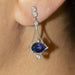 Earrings Tanzanite Earrings in White Gold and Diamonds 58 Facettes D361154SP