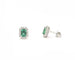 Boucles d'oreilles Boucles d'oreilles en or blanc avec émeraudes et diamants 58 Facettes 14524