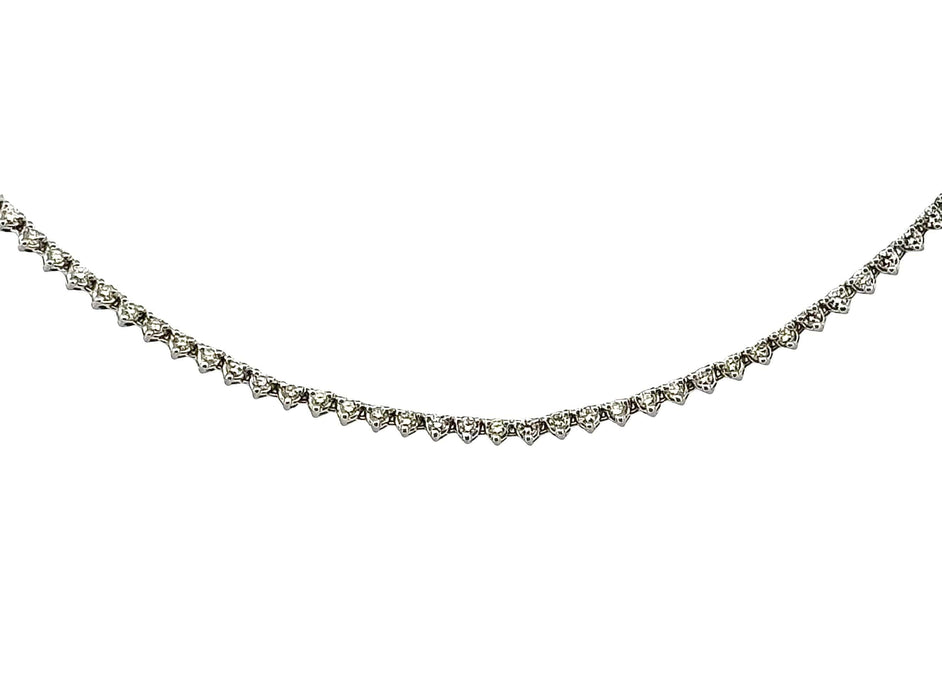 Collier rivière de diamants or blanc