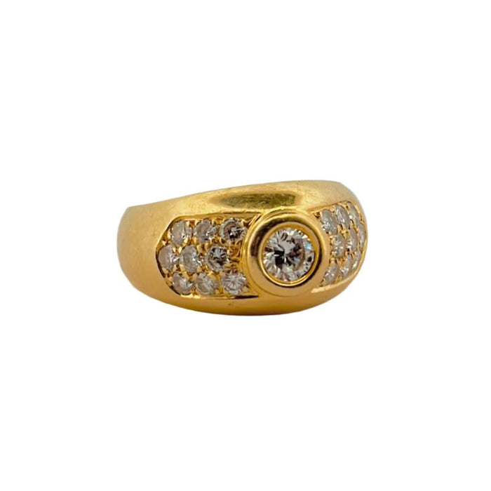 Bague 53 Bague Jonc or jaune et diamants 58 Facettes JONCOV