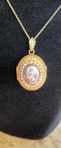 Pendentif Pendentif/Médaillon Napoléon III en or jaune et émail 58 Facettes