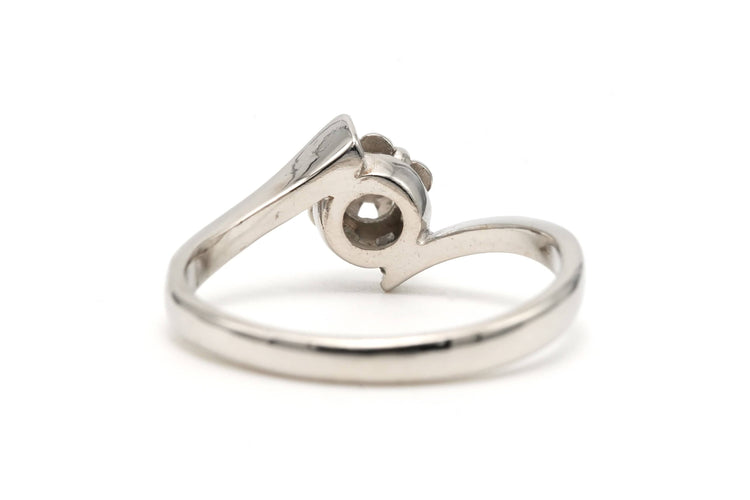 Bague 52 Bague Art Déco en or blanc, diamant taille brillant 58 Facettes 22701