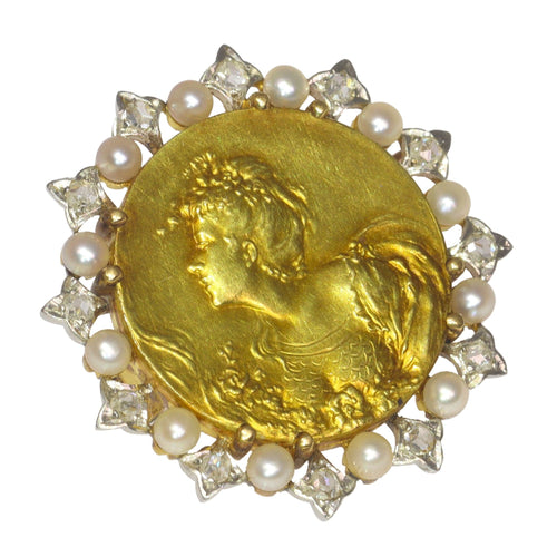 Broche Élégance vintage : un aperçu de la Belle Époque dans une broche 58 Facettes 21295-0015