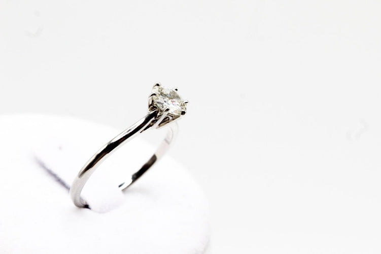 Bague 60 Bague or blanc et diamant 58 Facettes 240198