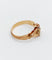 Bague 59 Bague toi et moi antique en or rose 18k perle et pierre bleue 58 Facettes A06505