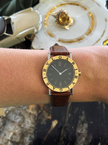 BULGARI - Montre Bulgari Or & Acier – Référence BB-33 SGL