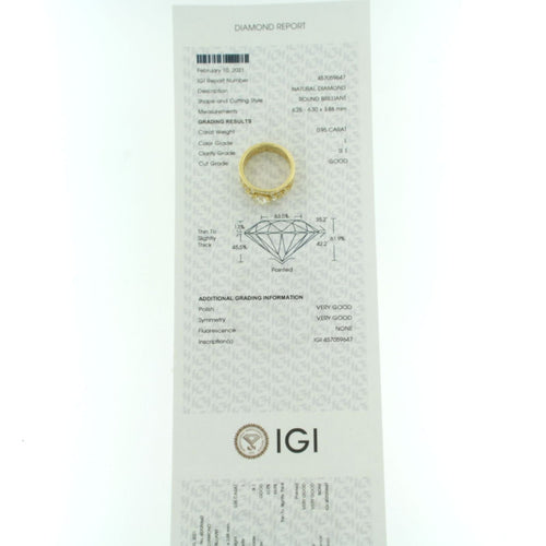 Bague en or jaune sertie de diamants taille brillant