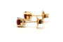 Boucles d'oreilles Boucles d'oreilles contemporaines serties de grenats en or jaune 18 carats 58 Facettes B789