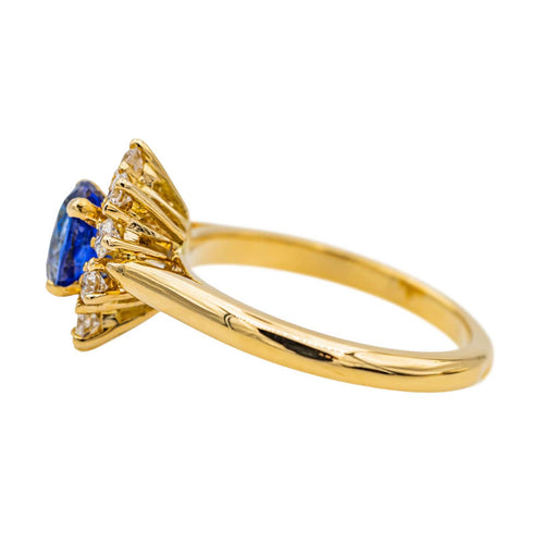 Bague 53 Bague Pompadour Or jaune Saphir, Diamant 58 Facettes 3747942CN