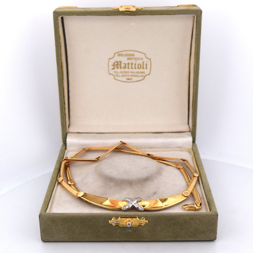 Collier Collier en or jaune avec diamants 58 Facettes