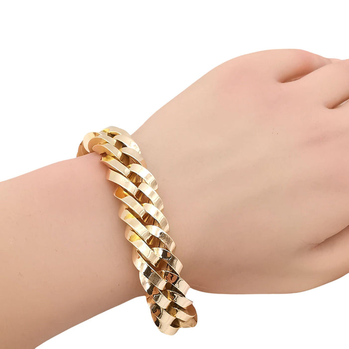 Bracelet Bracelet or jaune maille forçat 58 Facettes