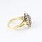 52 Anillo oro amarillo con vistas de oro blanco y diamantes talla brillante 58 Facettes 129418A