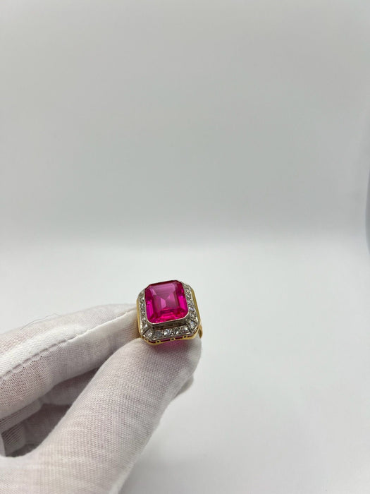 Bague 60 Bague rubis synthétique 25 ct 58 Facettes