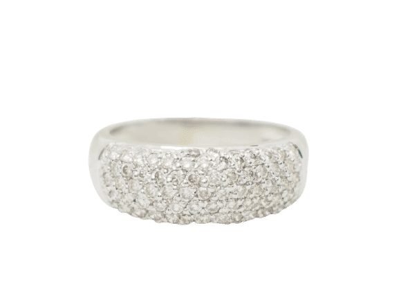 Bague 59 Bague jonc en or blanc et diamants 58 Facettes 33104