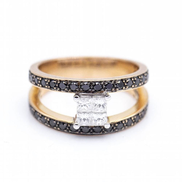 Bague 54 Bague en or bicolore et diamants 58 Facettes N102903