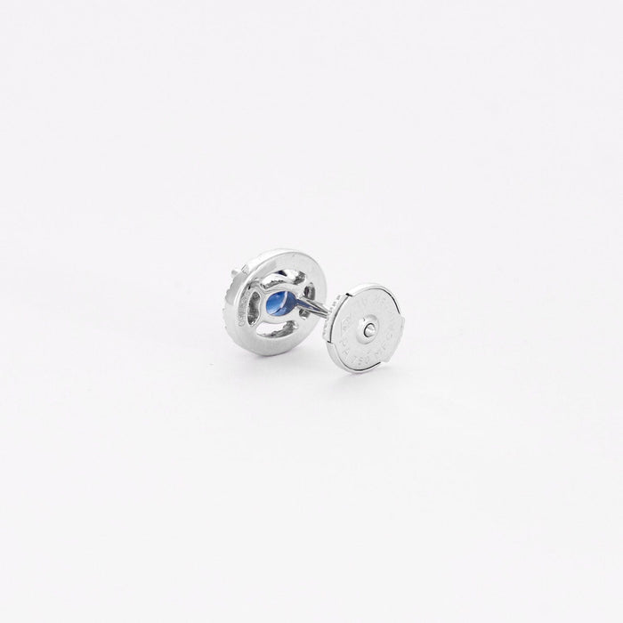 Boucles d'oreilles Boucles d'oreilles en or gris avec saphirs et diamants 58 Facettes 240 201