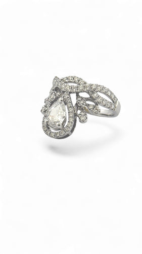 Bague en or  blanc 18 carats et diamants