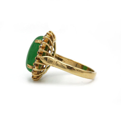 Bague 54 Bague - Or jaune, Diamants & Jade 58 Facettes 250141R