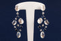 Boucles d'oreilles Pendants d'oreilles titane, pierre de lune, saphirs et diamants 58 Facettes 227235