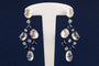 Boucles d'oreilles Pendants d'oreilles titane, pierre de lune, saphirs et diamants 58 Facettes 227235