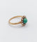 Bague 52.5 Bague marguerite or jaune, cabochon de turquoise, diamants et perles (circa 1900) 58 Facettes A05219