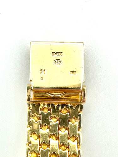 SCHLEGEL & PLANA / GAY Frères - Importante montre vintage or jaune et lapis