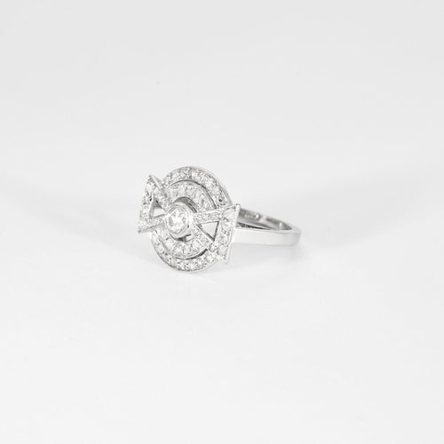 Bague 56 Bague Art-Déco Diamants Platine vers 1925 58 Facettes