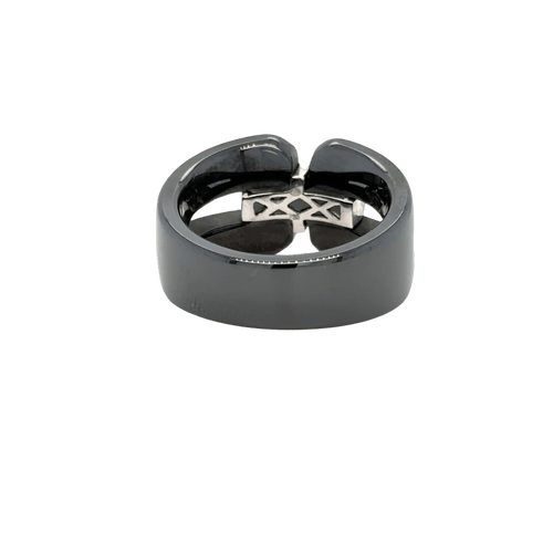 Bague 56 Jeell - Bague céramique et diamants 58 Facettes 1.0000005/1