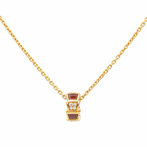 Collier Bulgari Collier Serpenti Or Rose Cornaline, Diamant 58 Facettes 4173758RV