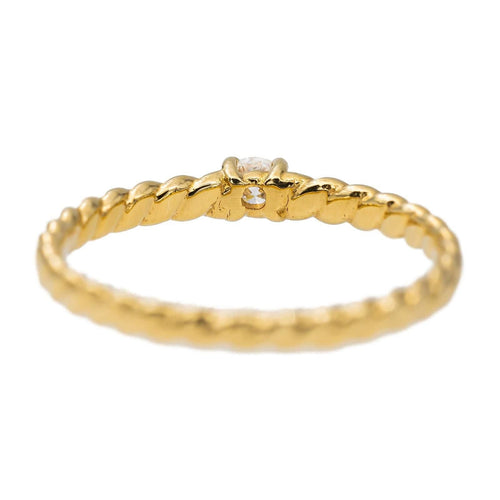 Bague 54.5 Bague Solitaire Or jaune Diamant 58 Facettes 2899070CN