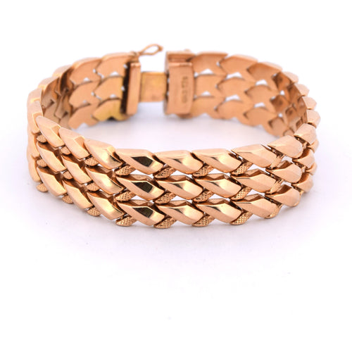 Bracelet BRACELET VINTAGE EN OR ROSE 18 KT 58 Facettes