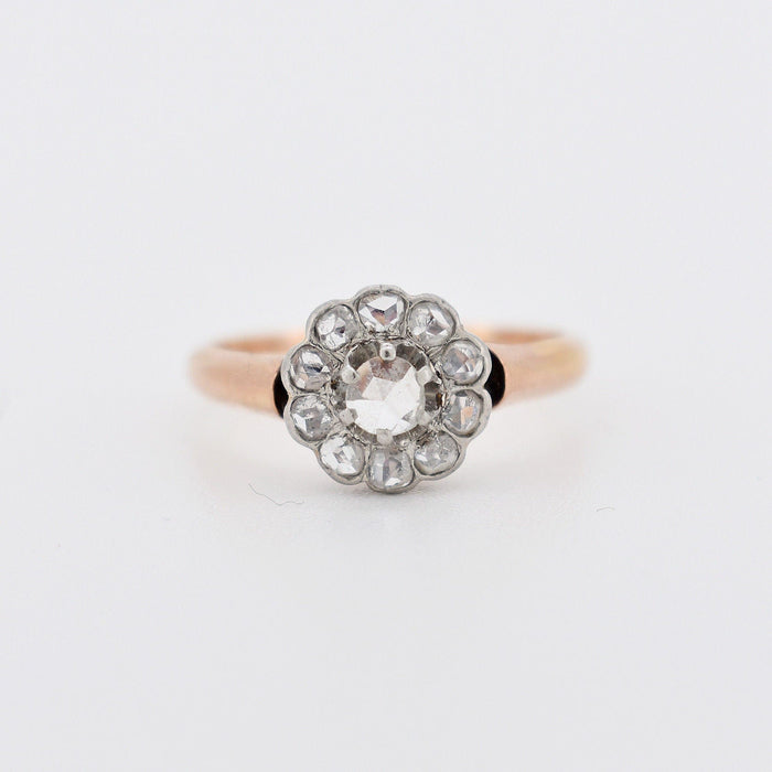 Bague Bague marguerite or rose et diamants 58 Facettes 300-2