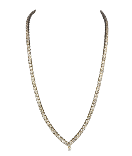 Collier Collier rivière or jaune et environ 12 carats de diamants 58 Facettes 240486