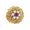 Bague 49.5 Bague vintage en or jaune 18 carats avec diamants et rubis, style années 60 58 Facettes G13995